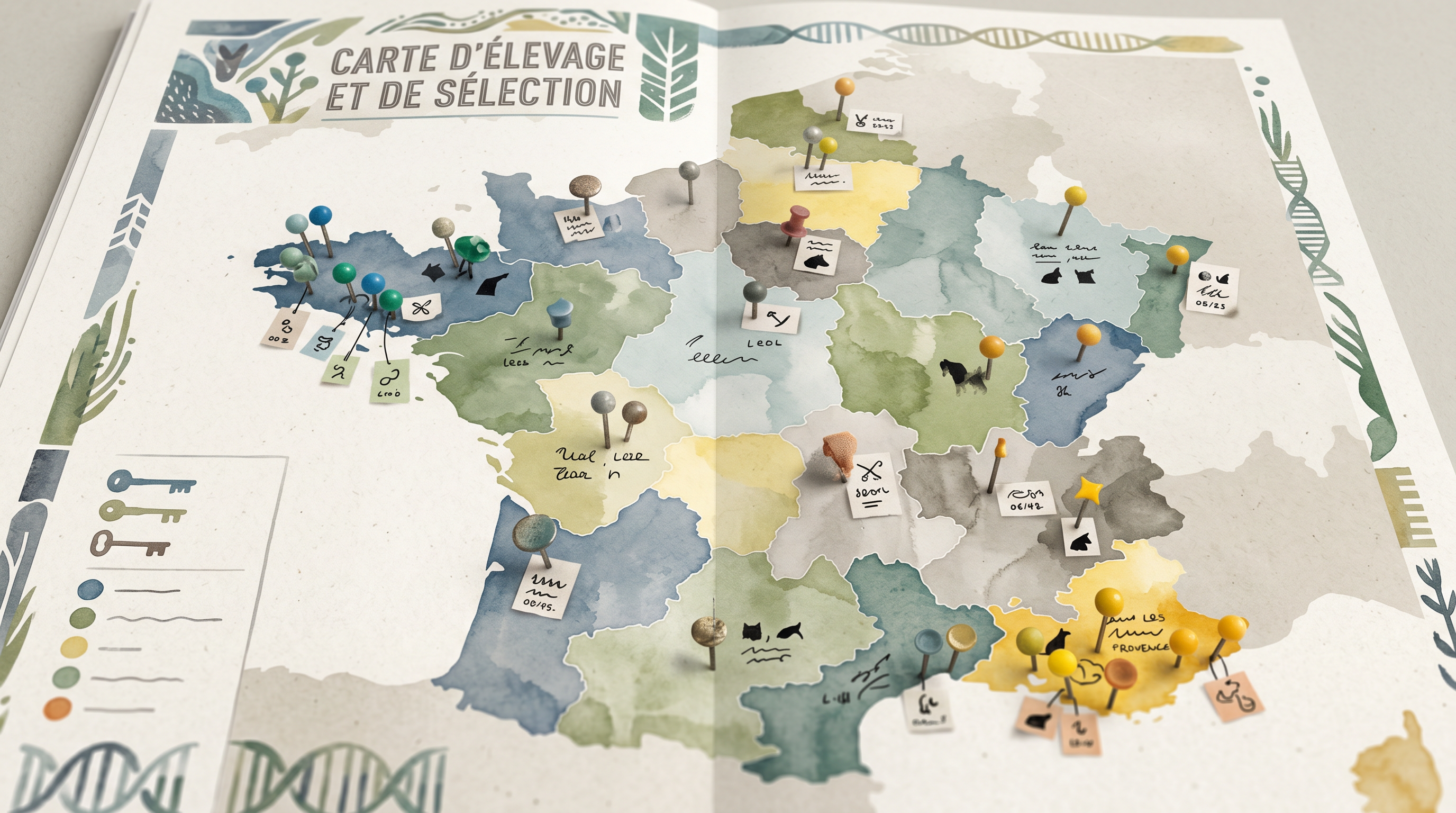 Spitz France — map france breeders